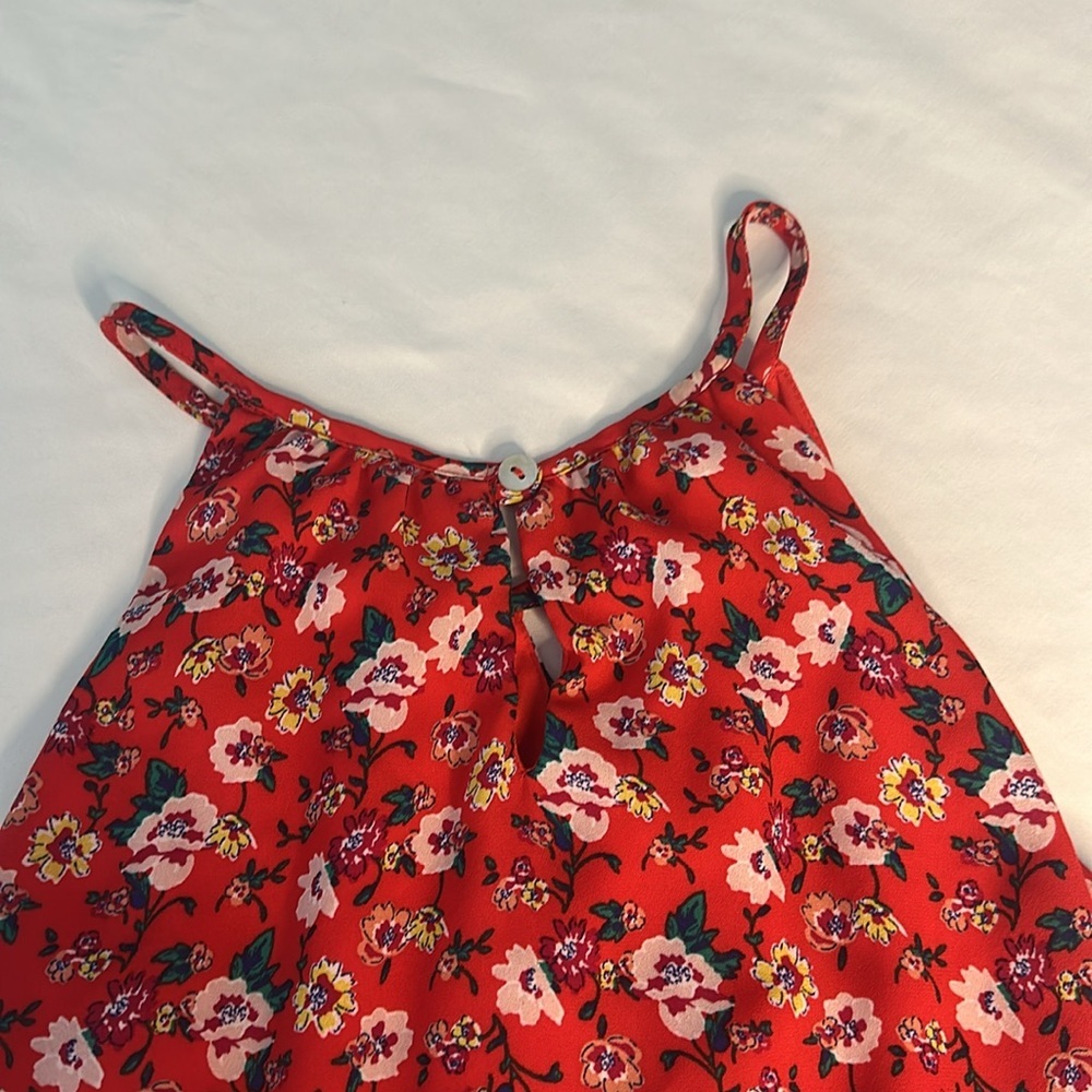 Harper Heritage Francesca’s Floral Red Sleeveless Dress Size Small women’s - Picture 8 of 13